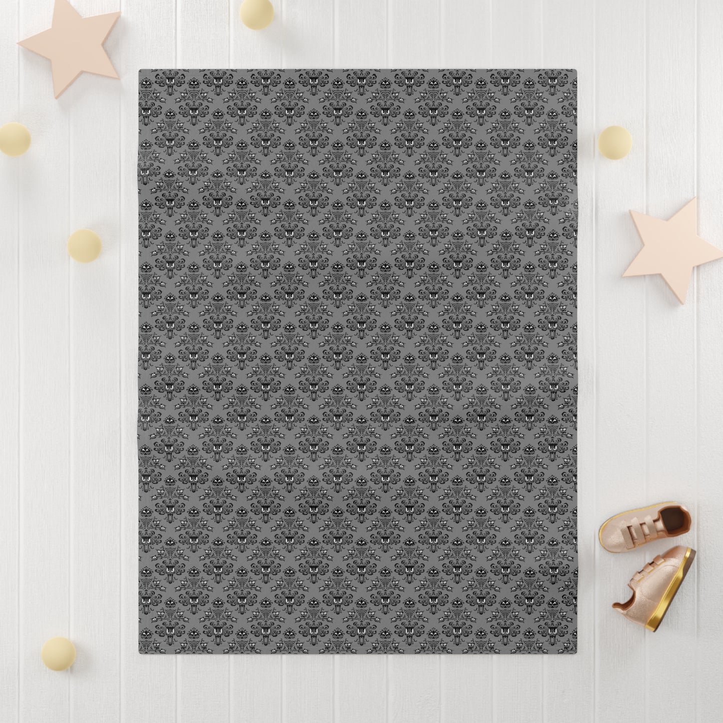 Haunted mansion wallpaper baby blanket