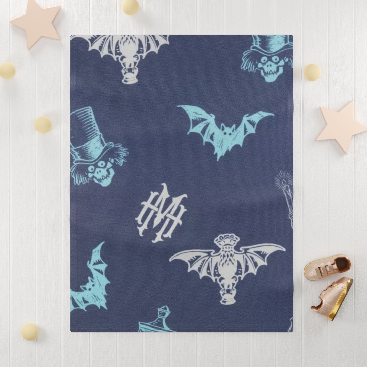 Haunted Mansion Hatbox Ghost Baby Blanket