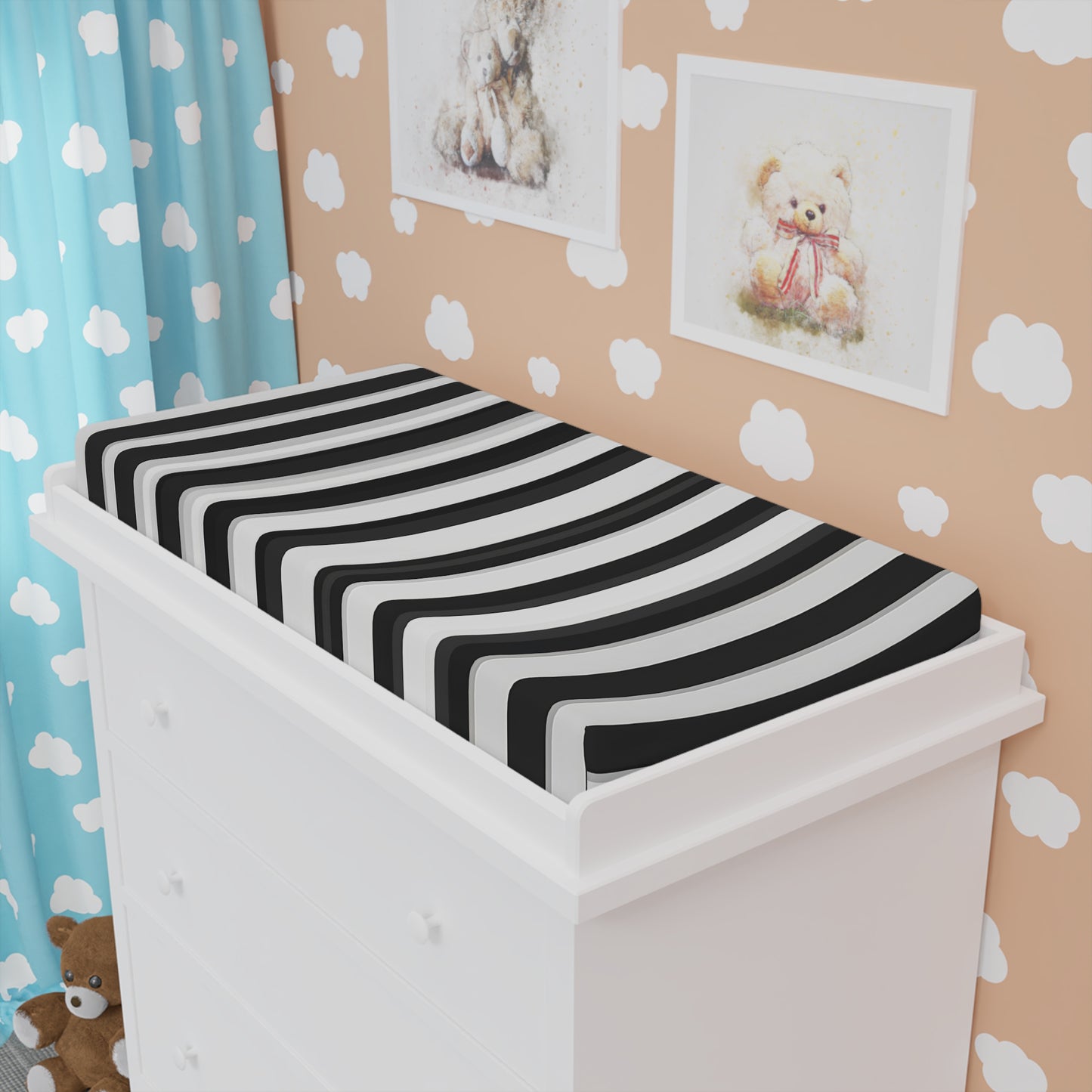 Gothic Stripe Baby Changing Pad Cover