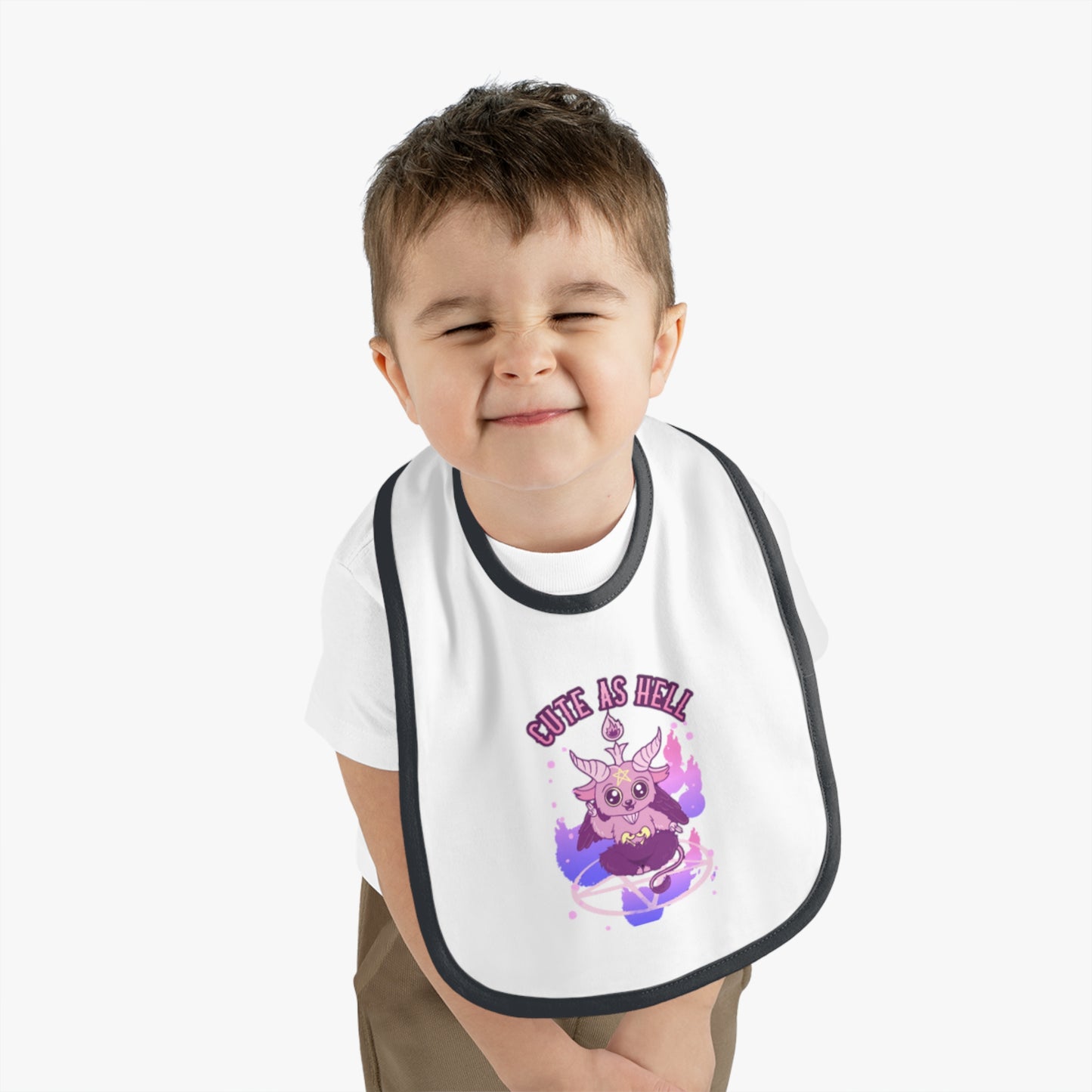 Cute as hell baby bib | goth baby bib