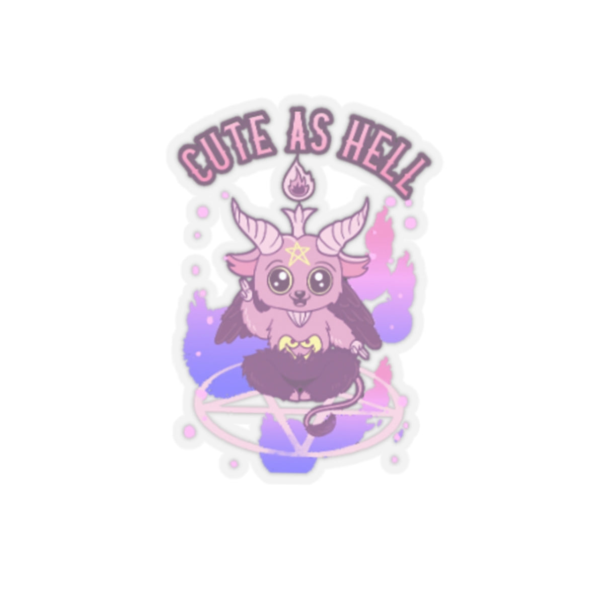 Cute as Hell Vinyl Sticker