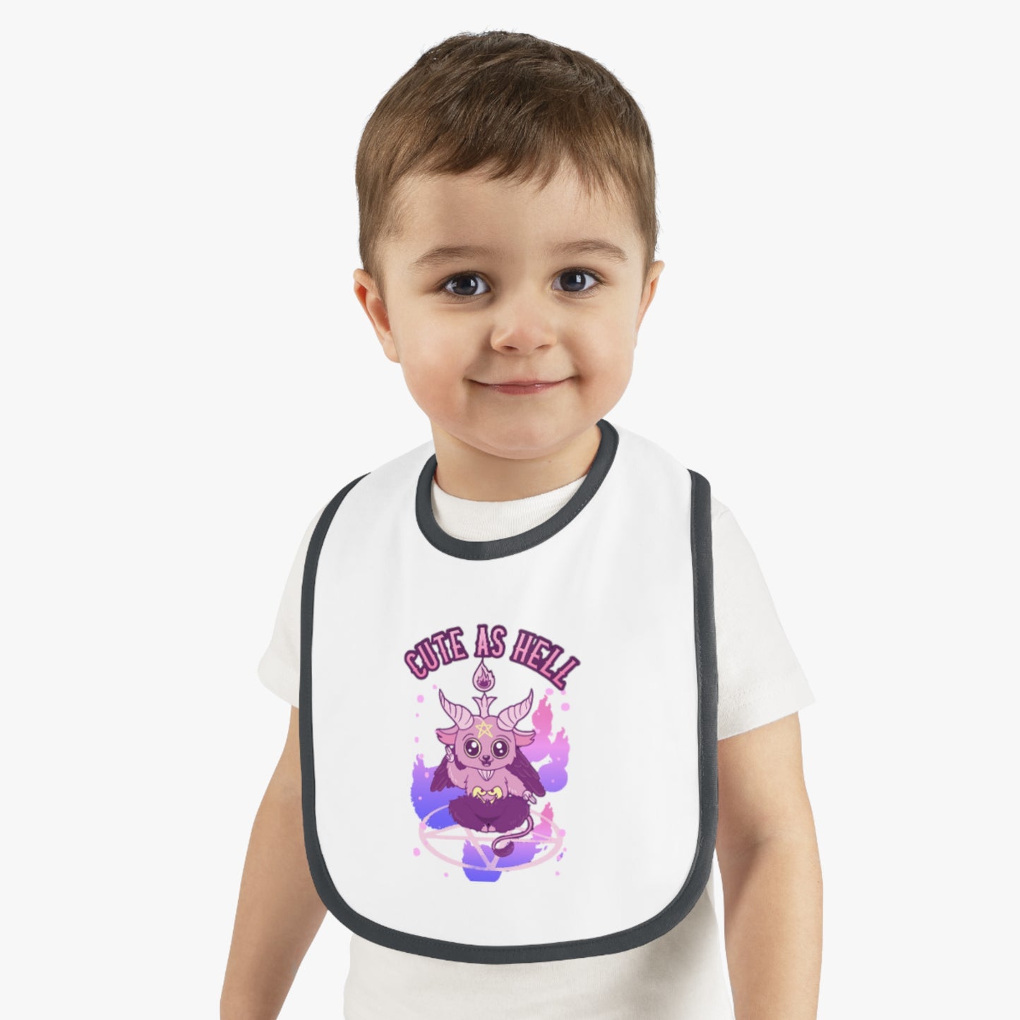 Cute as hell baby bib | goth baby bib