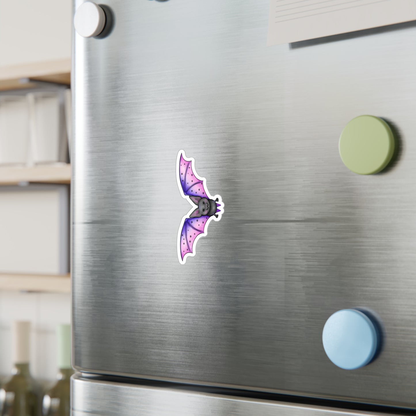 Purple and Pink Bat Sticker