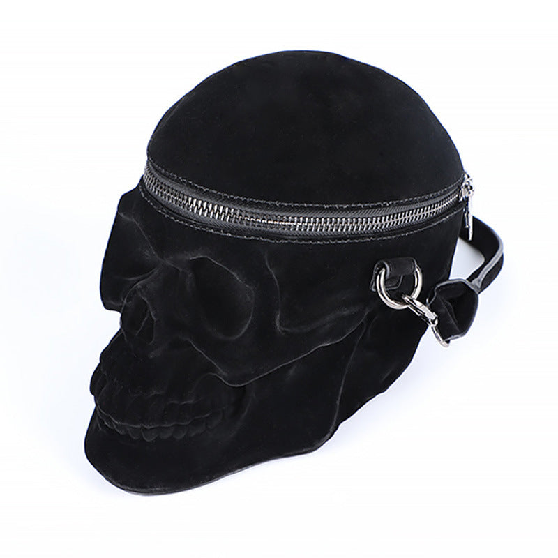 Gothic Velvet Skull Purse