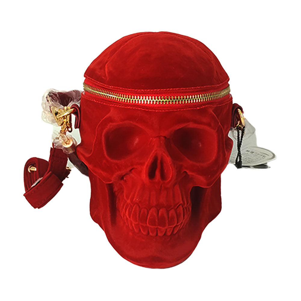 Gothic Velvet Skull Purse