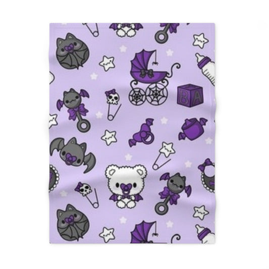 Goth Purple Baby Blanket