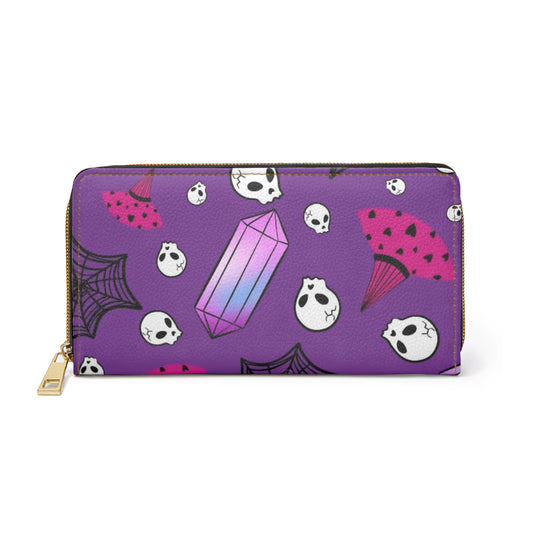 Crystal Witchy Zipper Wallet