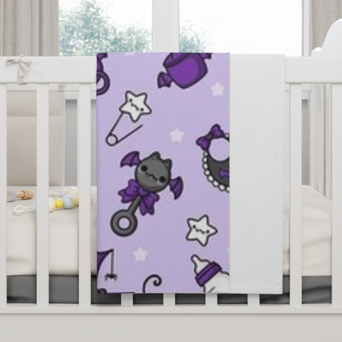 Goth Purple Baby Blanket