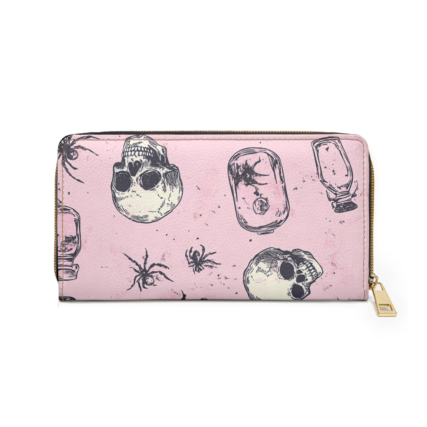 Pink Spider Zipper Wallet