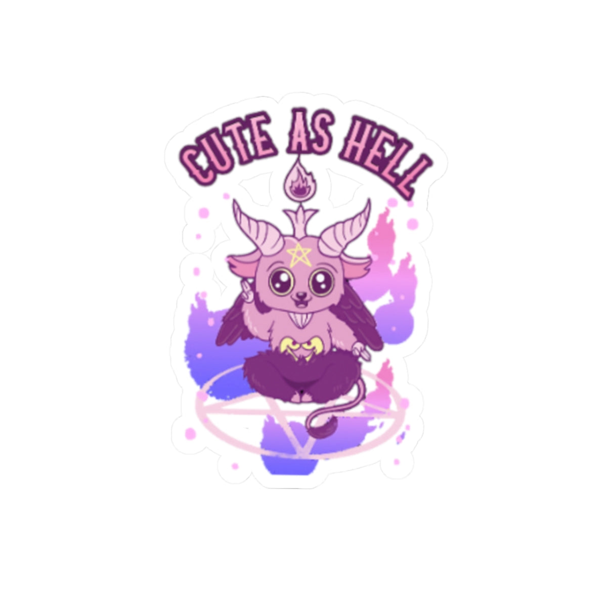 Cute as Hell Vinyl Sticker