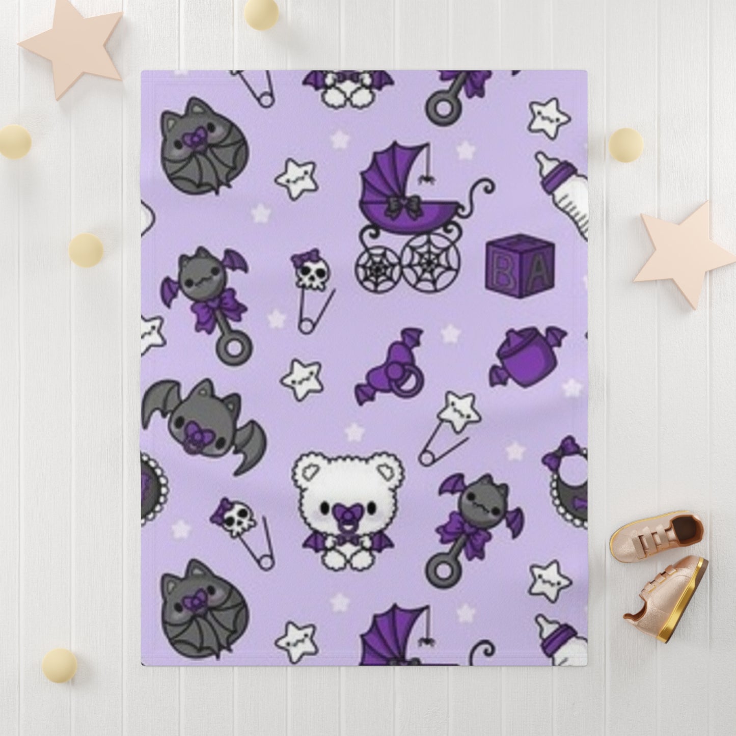 Goth Purple Baby Blanket