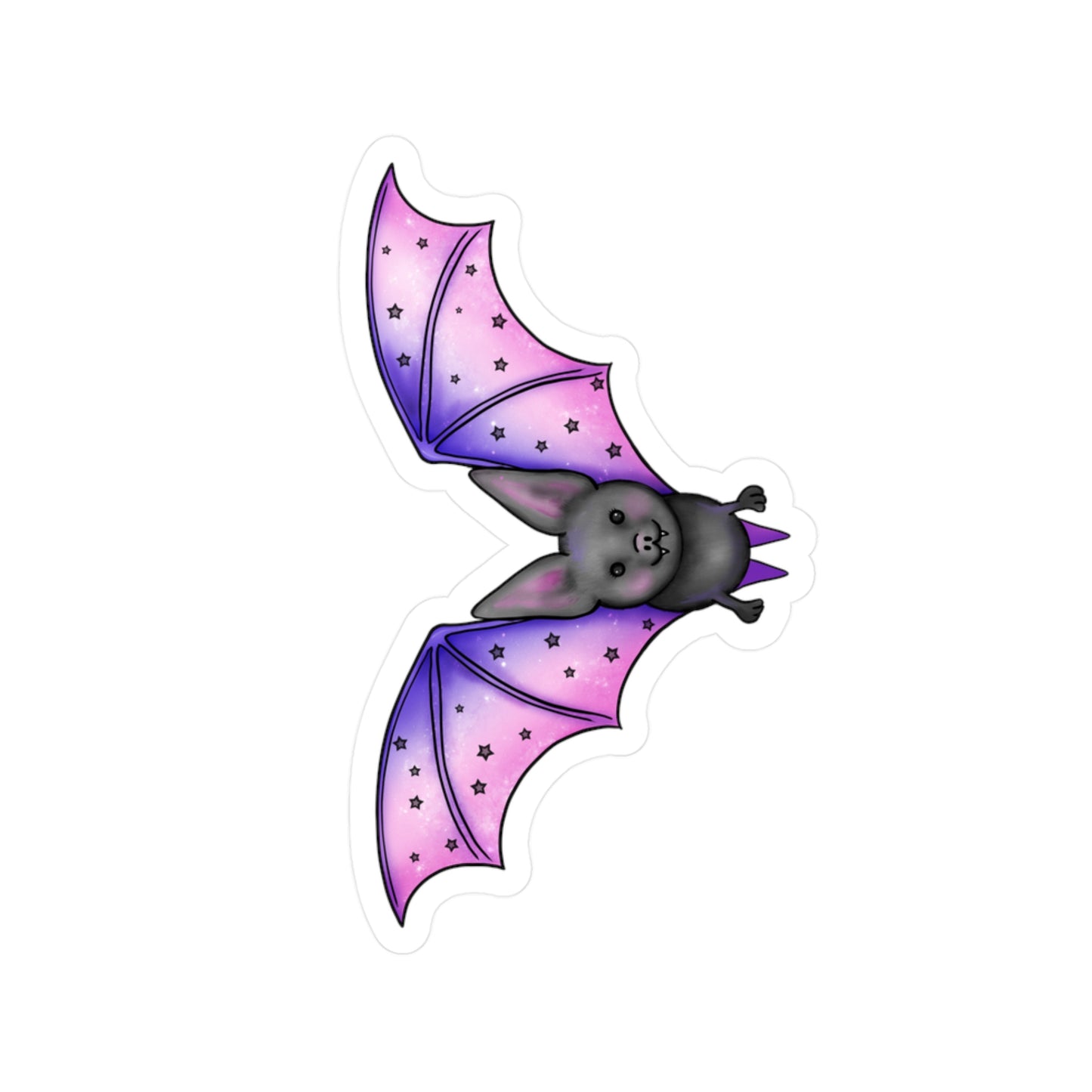 Purple and Pink Bat Sticker