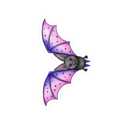 Purple and Pink Bat Sticker