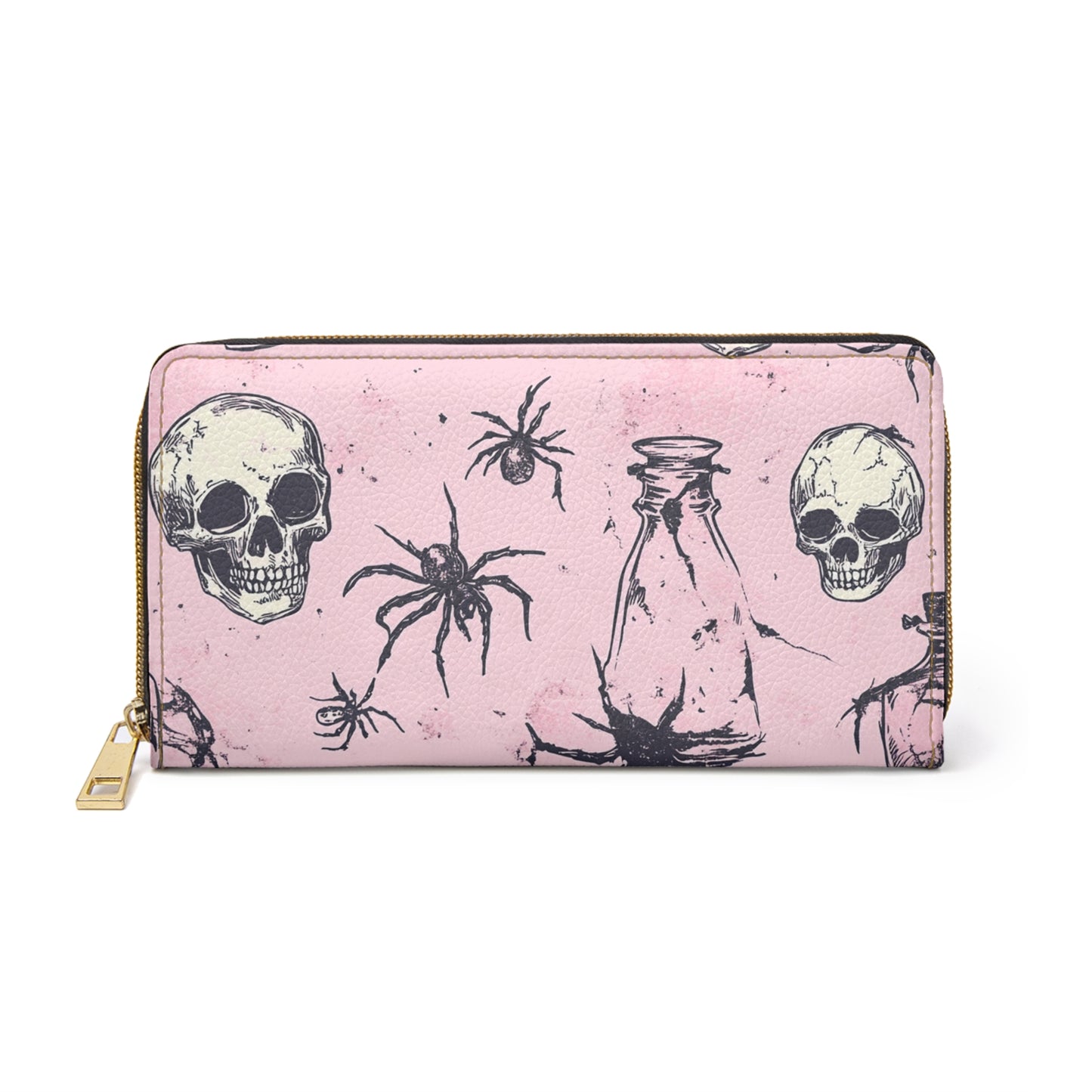 Pink Spider Zipper Wallet