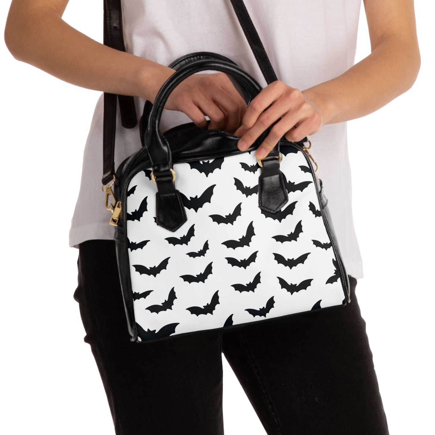 Gothic Spooky Bat Shoulder Handbag Crossbody Purse