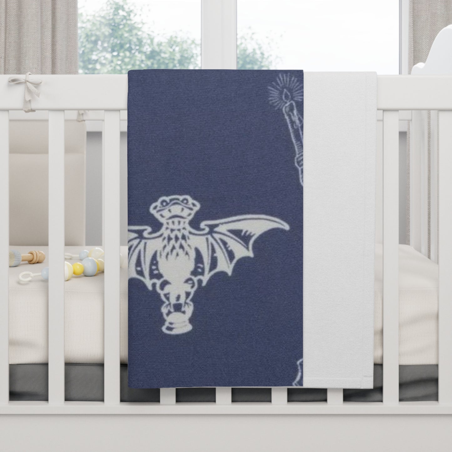 Haunted Mansion Hatbox Ghost Baby Blanket