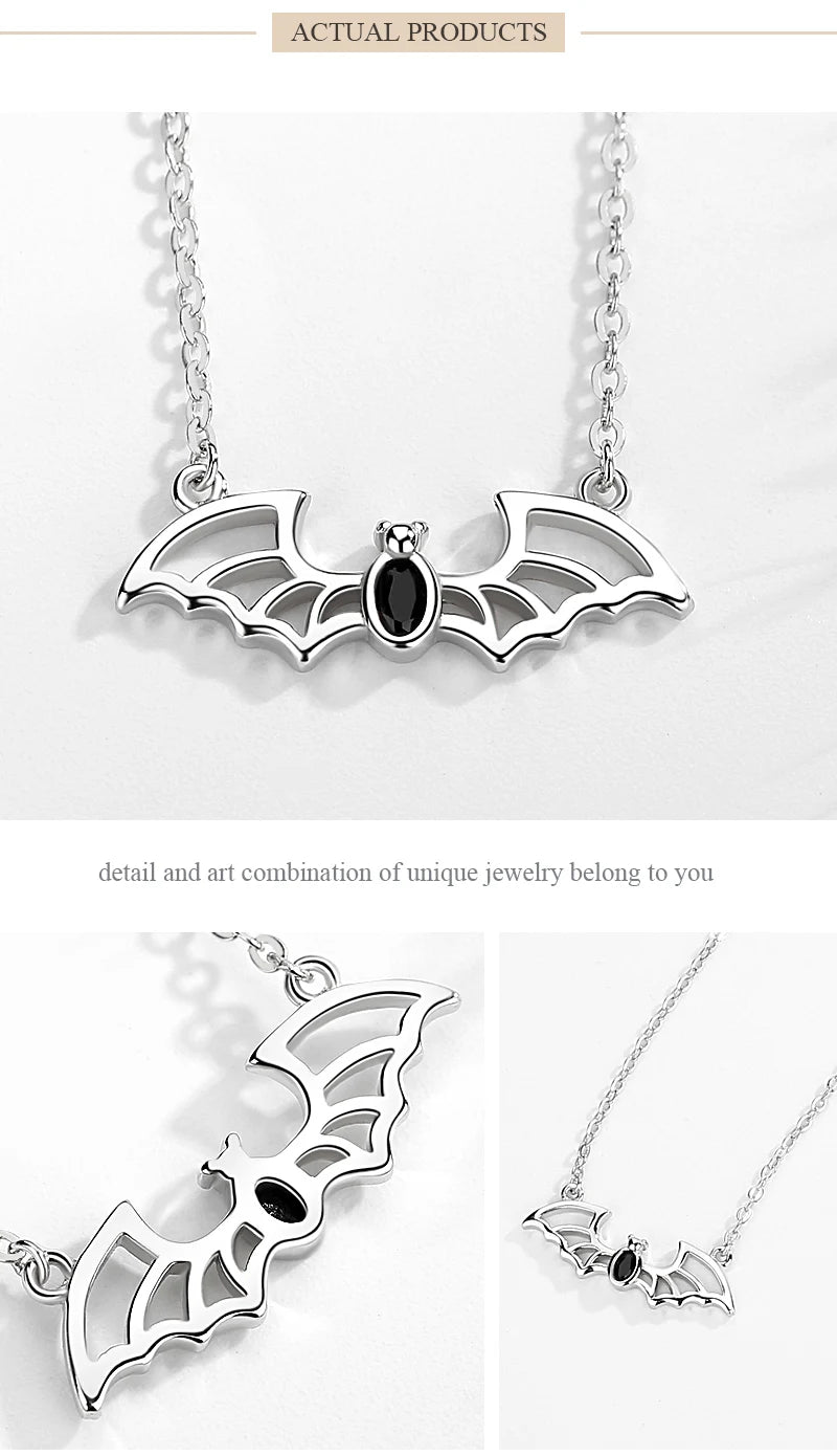 Bat Eagle 925 Sterling Silver Necklace