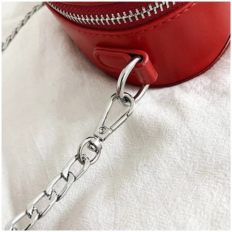 Heart Blade Zipper Chain Crossbody