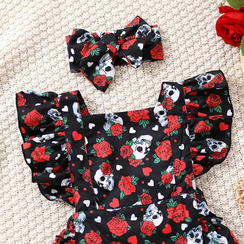 Skull Baby Girl Outfit