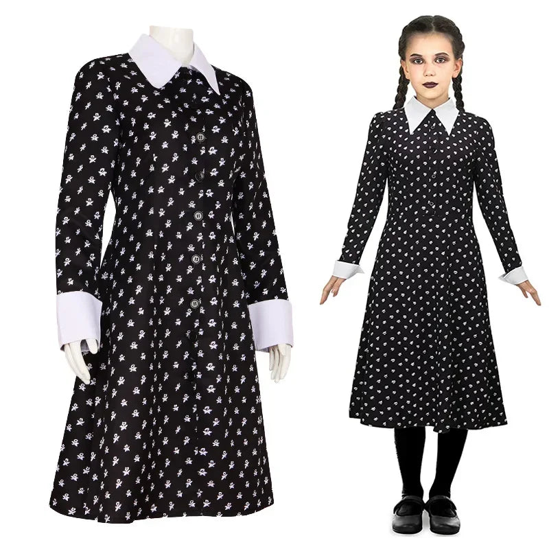 Kids Gothic Wednesday Dress