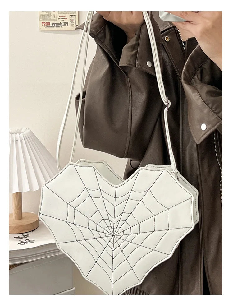 Heart Cobweb Crossbody Bag Handbag Purse