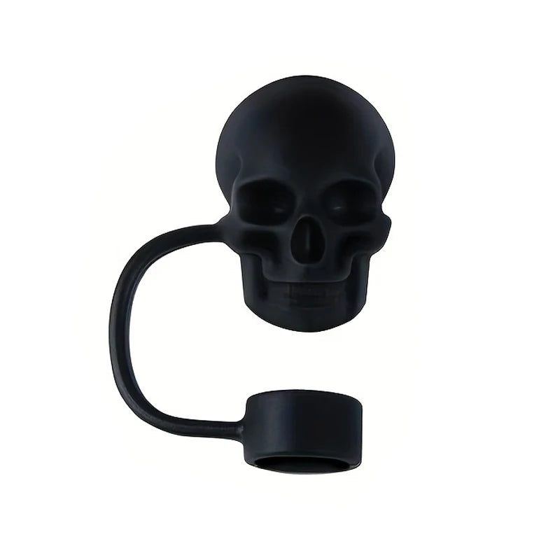 Skull Silicone Straw Covers Cap