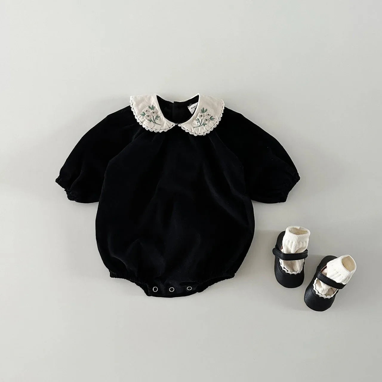 Goth Baby Girls Romper