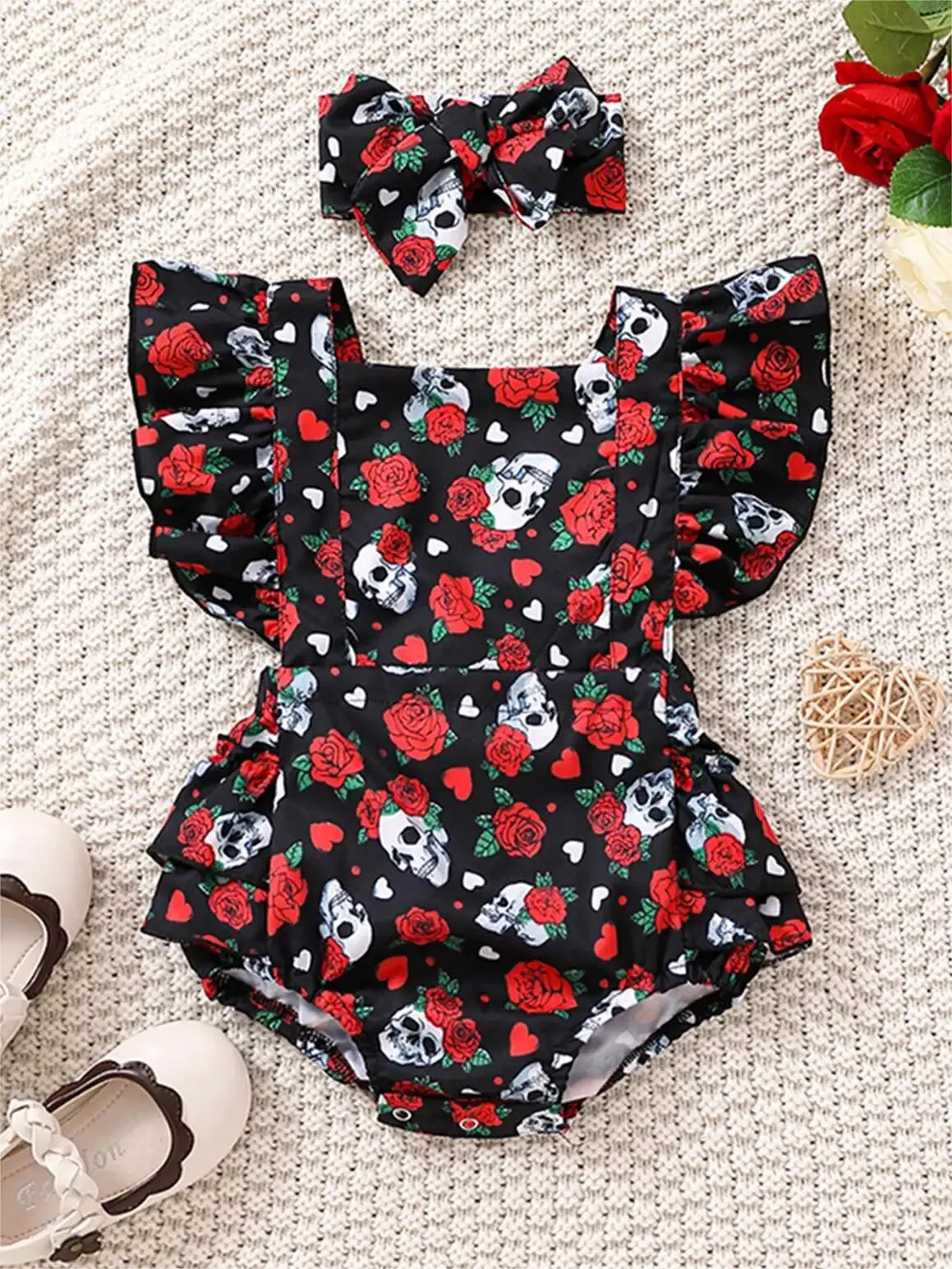 Skull Baby Girl Outfit