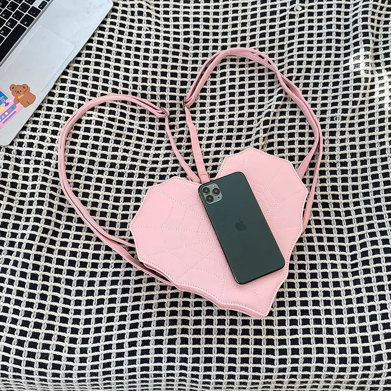 Heart Cobweb Crossbody Bag Handbag Purse