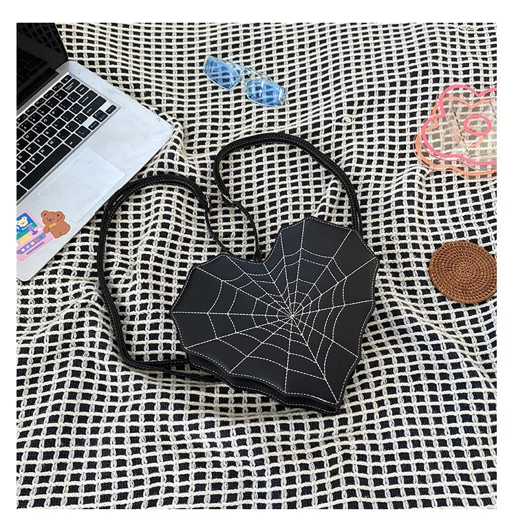 Heart Cobweb Crossbody Bag Handbag Purse