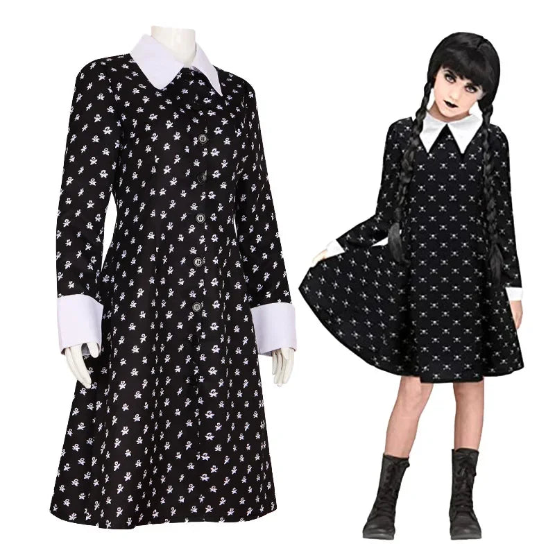 Kids Gothic Wednesday Dress