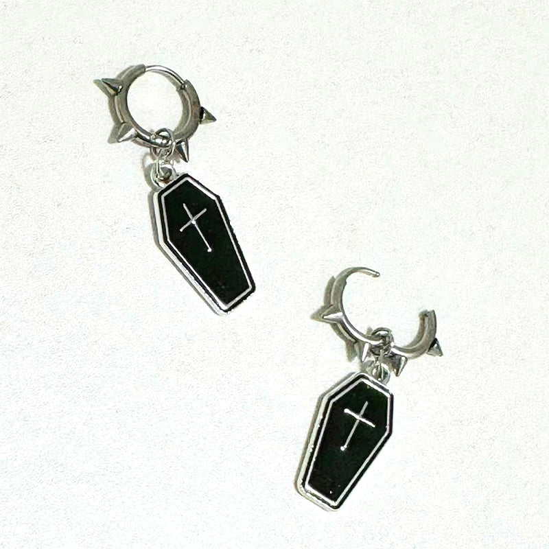 Coffin Cross Earrings