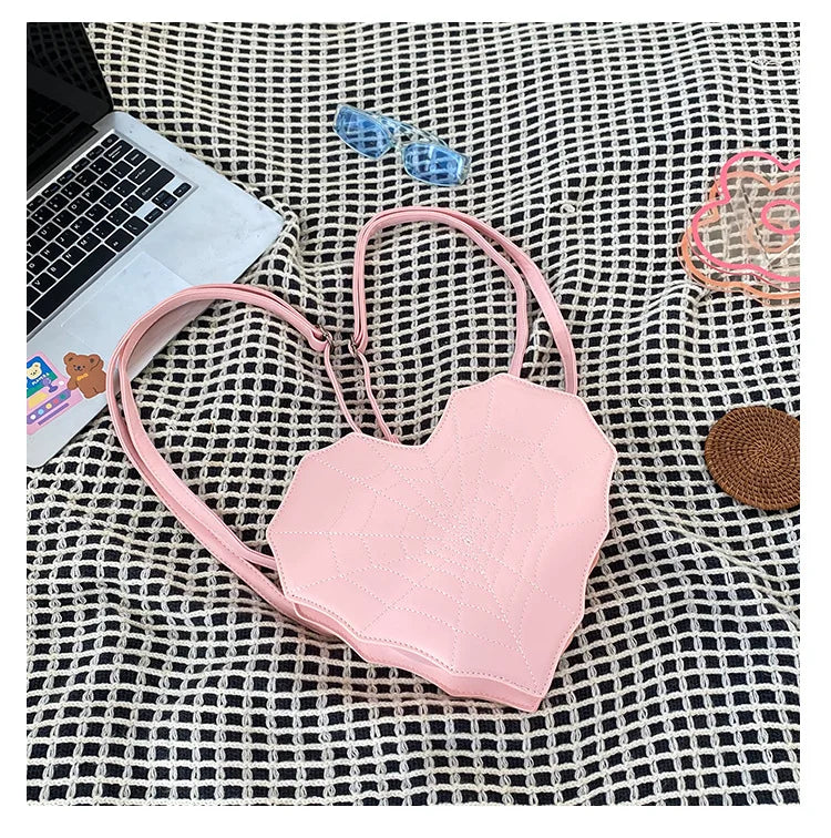 Heart Cobweb Crossbody Bag Handbag Purse