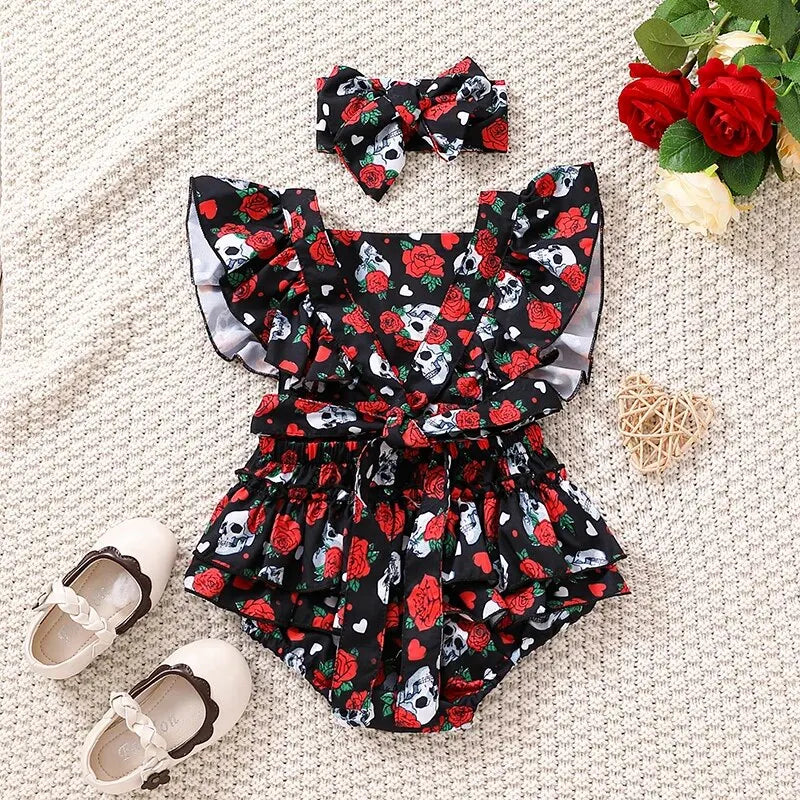 Skull Baby Girl Outfit