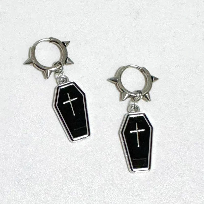 Coffin Cross Earrings