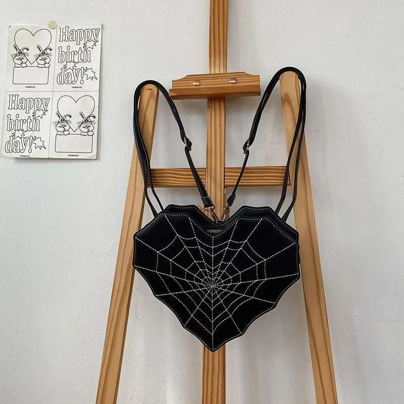 Heart Cobweb Crossbody Bag Handbag Purse