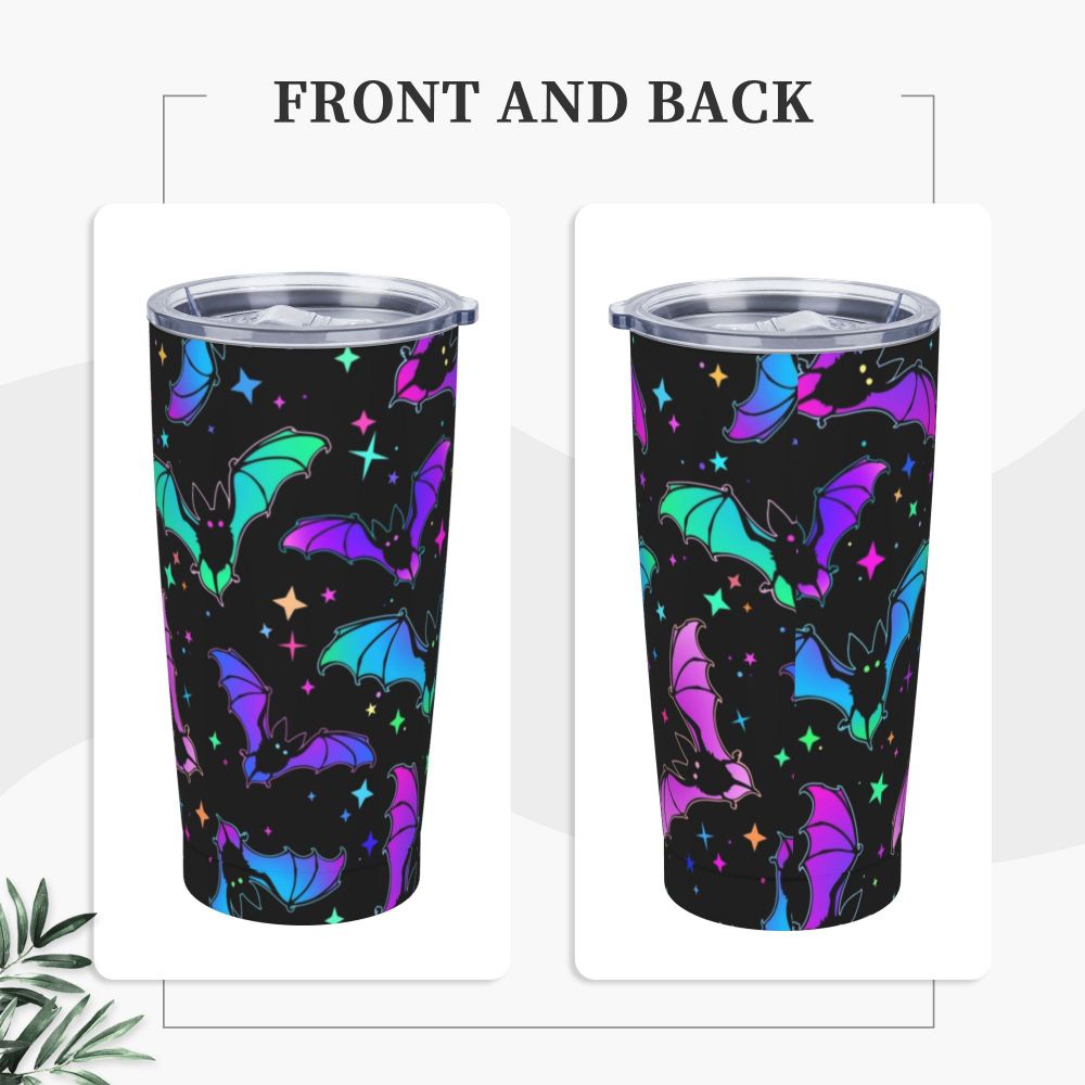 Bats Gothic Insulated Tumbler with Straw