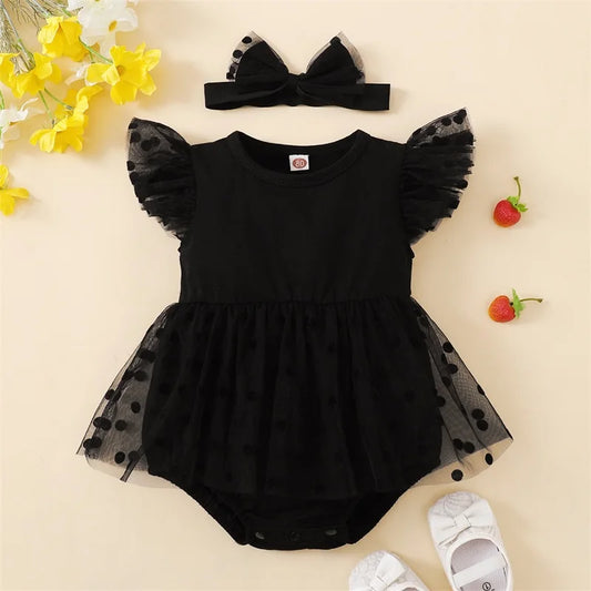 Cute Baby Girl Gothic Romper