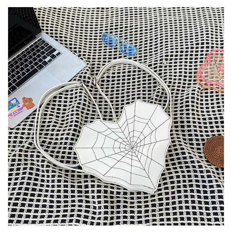 Heart Cobweb Crossbody Bag Handbag Purse