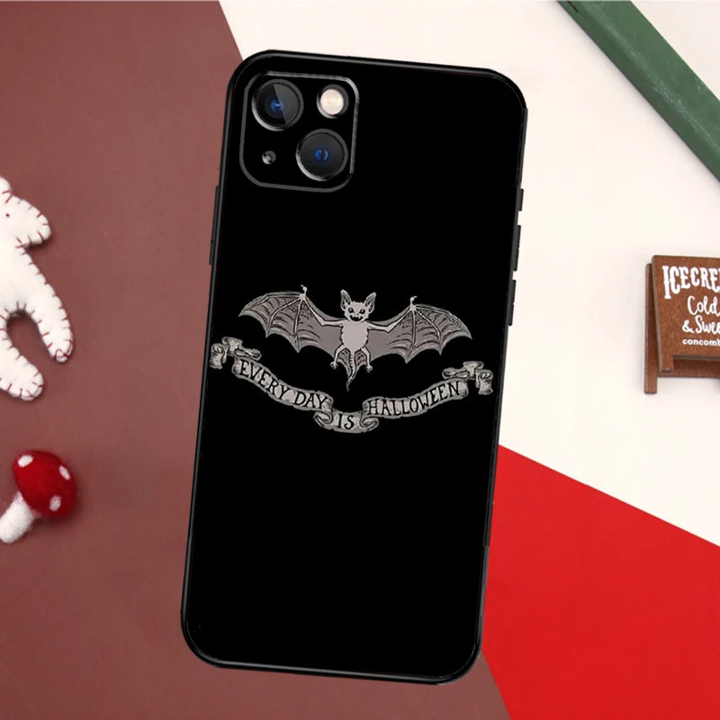 Bat Gothic Phone Case For iPhone 16 15 14 13 12 11 Pro Max XS X XR 7 8 14 16 15 Plus Cover