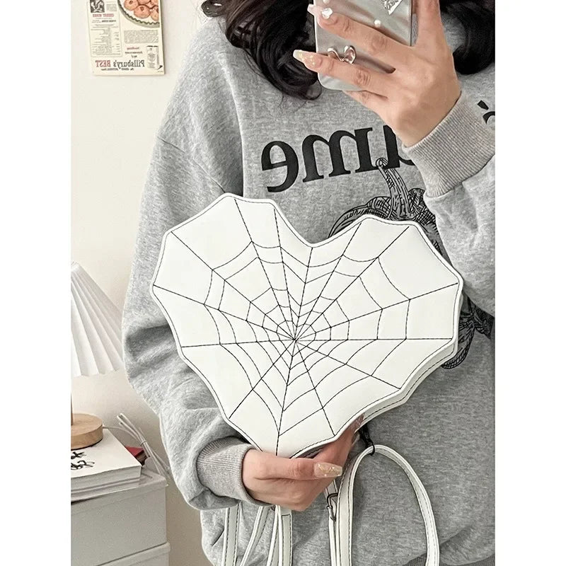 Heart Cobweb Crossbody Bag Handbag Purse