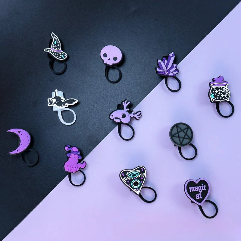 Silicone Witchy Straw Toppers