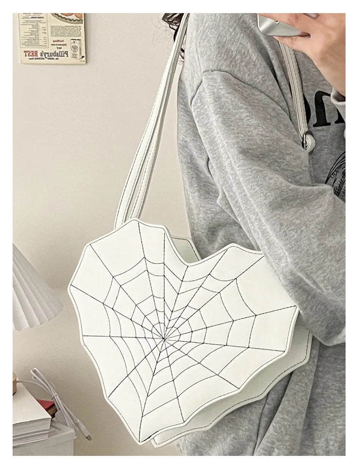 Heart Cobweb Crossbody Bag Handbag Purse