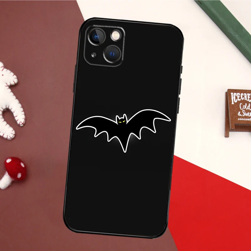 Bat Gothic Phone Case For iPhone 16 15 14 13 12 11 Pro Max XS X XR 7 8 14 16 15 Plus Cover