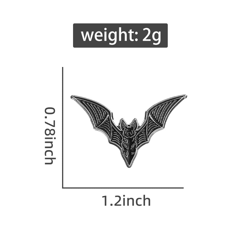 2pcs Bat Enamel Pins