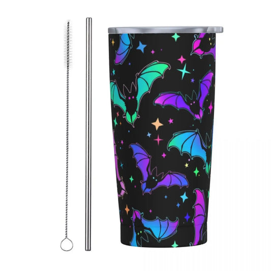 Bats Gothic Insulated Tumbler with Straw