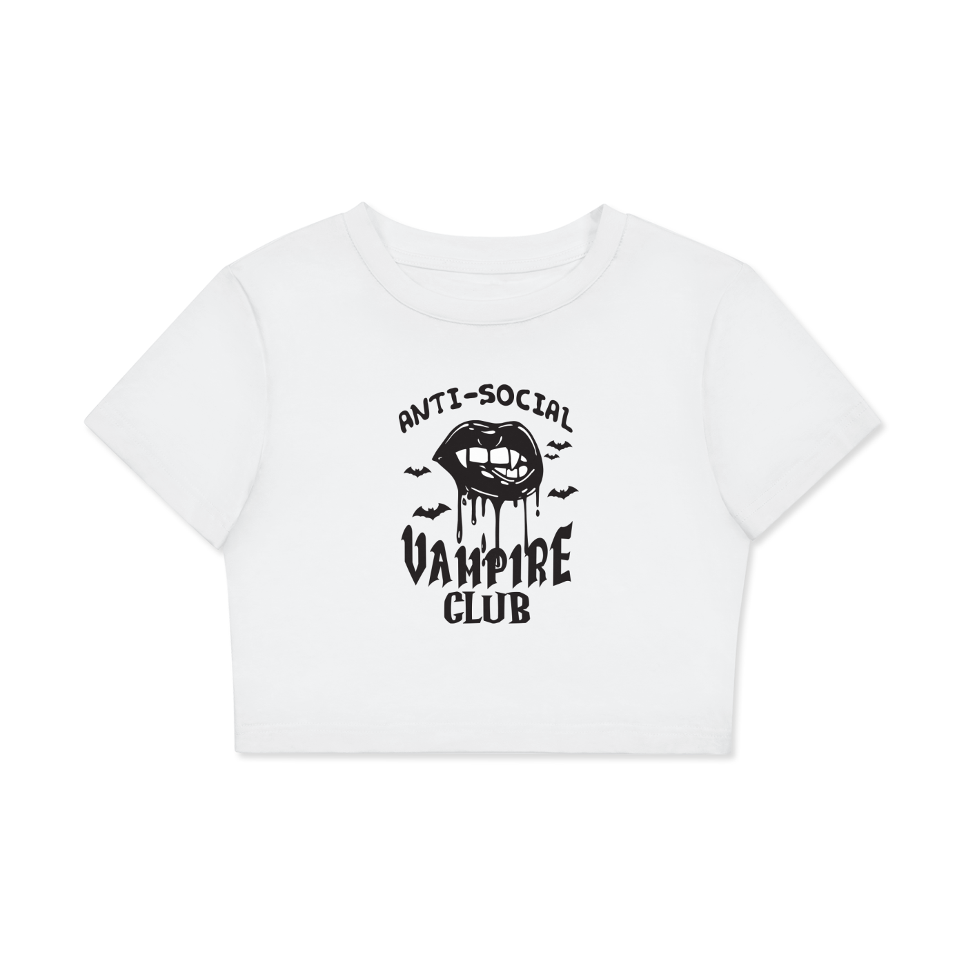 Anti Social Vampire Club Women's Fitted Crop Tee