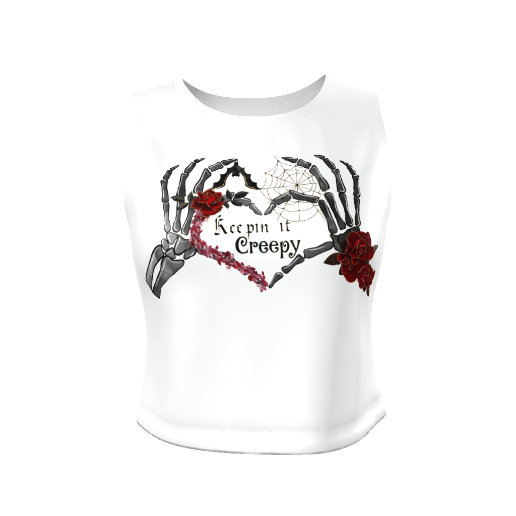 Keepin It Creepy Crop Tank Top